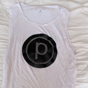 Tavi Noir Pure Barre Leather Appliqué Tank Top